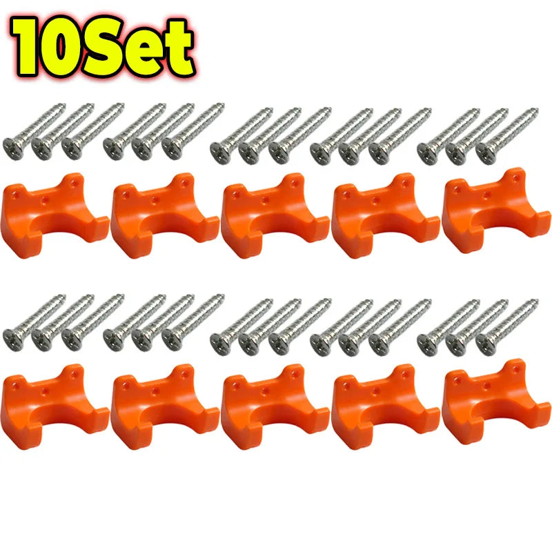 porte outils mural orange 3d moderne vis fixations poignées outils garage stockage