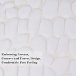 tapis bain antidérapant microfibre blanc texture cailloux moderne absorbant lavable machine doux