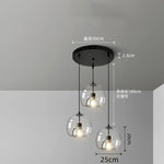 suspension transparente opale moderne pendentif verre pierre verre e27 249 2000 lumens gris fumée