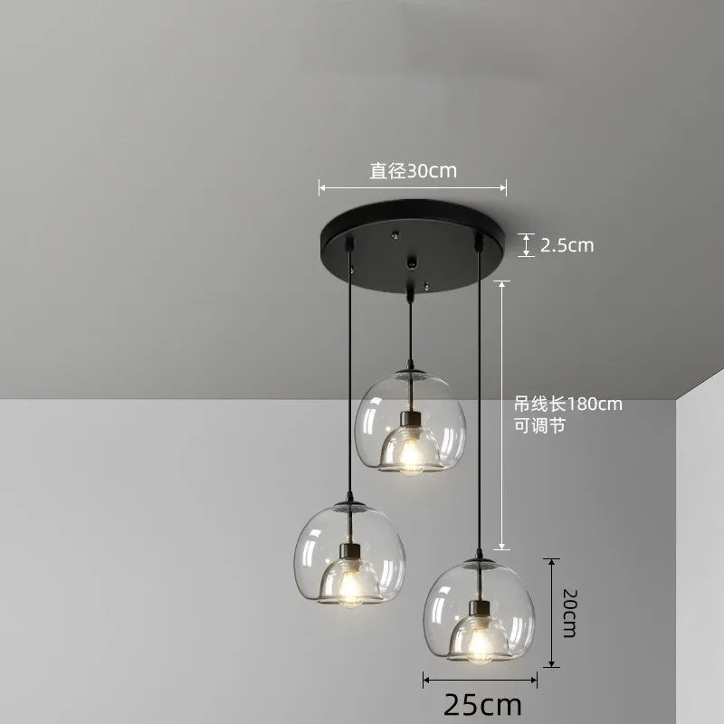 suspension transparente opale moderne pendentif verre pierre verre e27 249 2000 lumens gris fumée