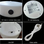 lampe décorative néon forme coeur rose base blanche rechargeable usb anniversaire mariage
