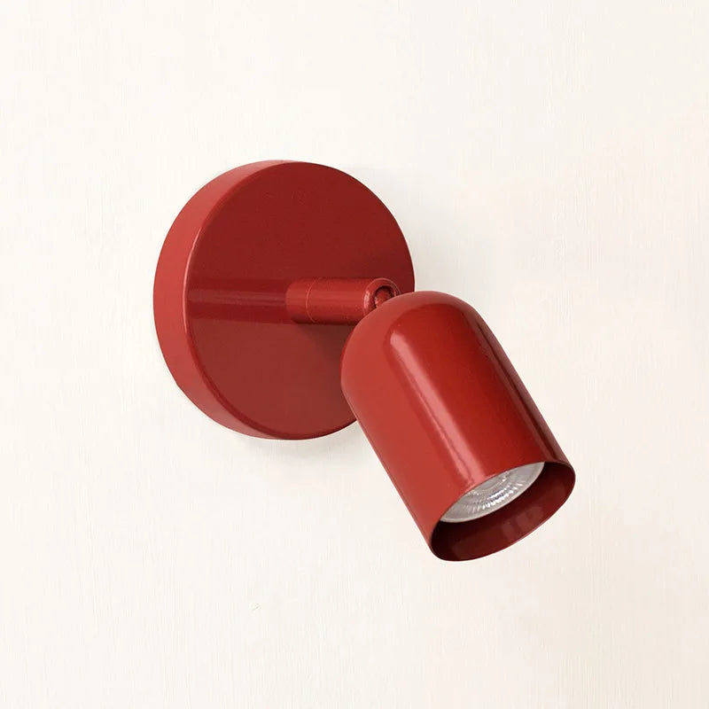 lampe murale moderne vert olive rouge minimaliste éclairage quotidien chambre entrée interrupteur bouton fixée