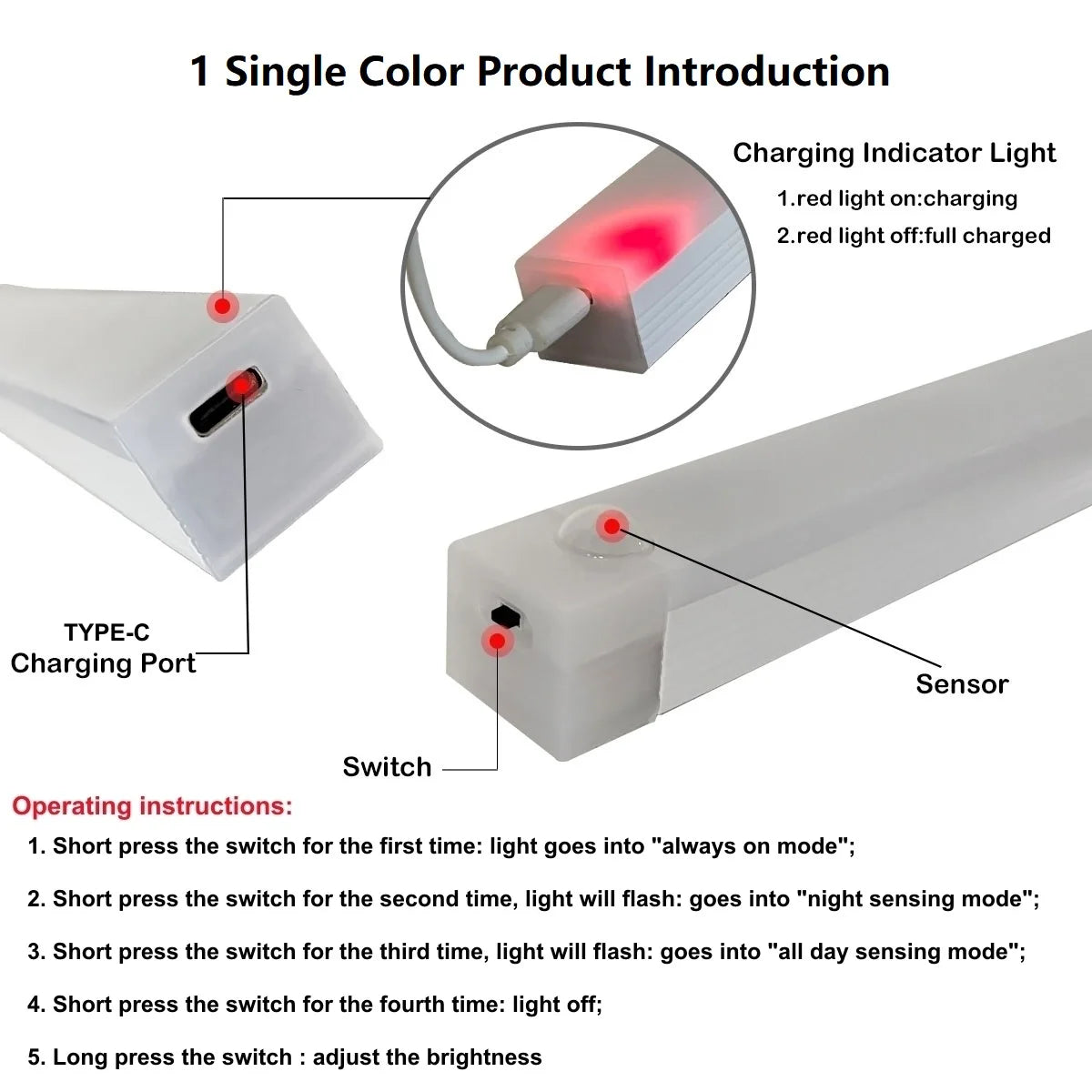lampe led veilleuse rechargeable détecteur mouvement blanc cool warm adhésive rectangle moderne minimaliste