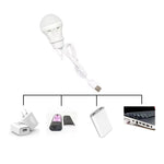 ampoule led blanc moderne usb secteur batterie rechargeable camping travail pêche barbecue