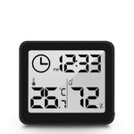 horloge numérique moderne blanc écran lcd température humidité affichage carré adhésifs maison