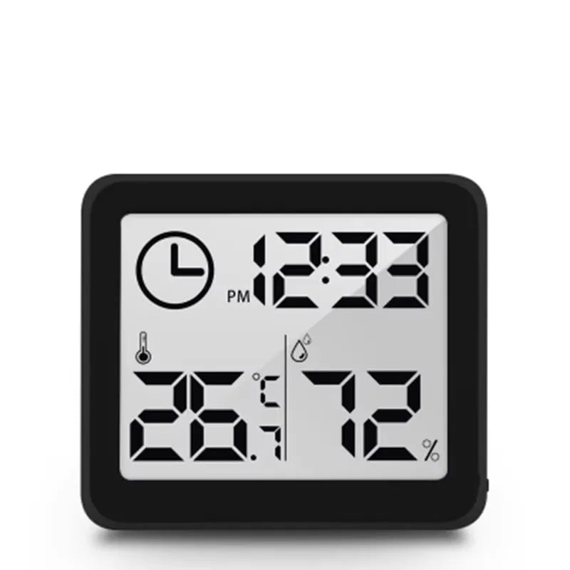 horloge numérique moderne blanc écran lcd température humidité affichage carré adhésifs maison