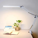 lampe moderne led réglable blanc noir clip table oscillante métal plastique fonctionnelle