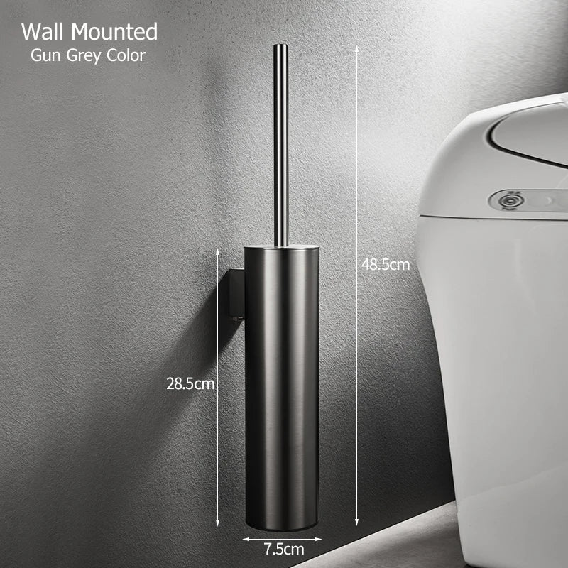 brosse wc support mural acier inoxydable noir or argent lisse moderne fixation murale durable