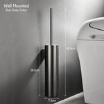 brosse wc support mural acier inoxydable noir or argent lisse moderne fixation murale durable
