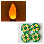ampoules led décoratives rouge modernes vis e14 quatre diodes jaunes quatre ampoules