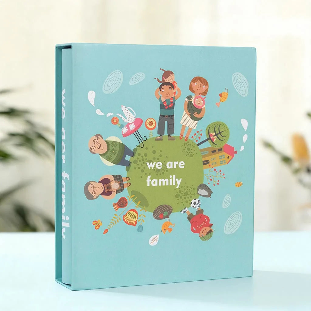 album photo moderne illustrations animales photos familiales blanc vert bleu