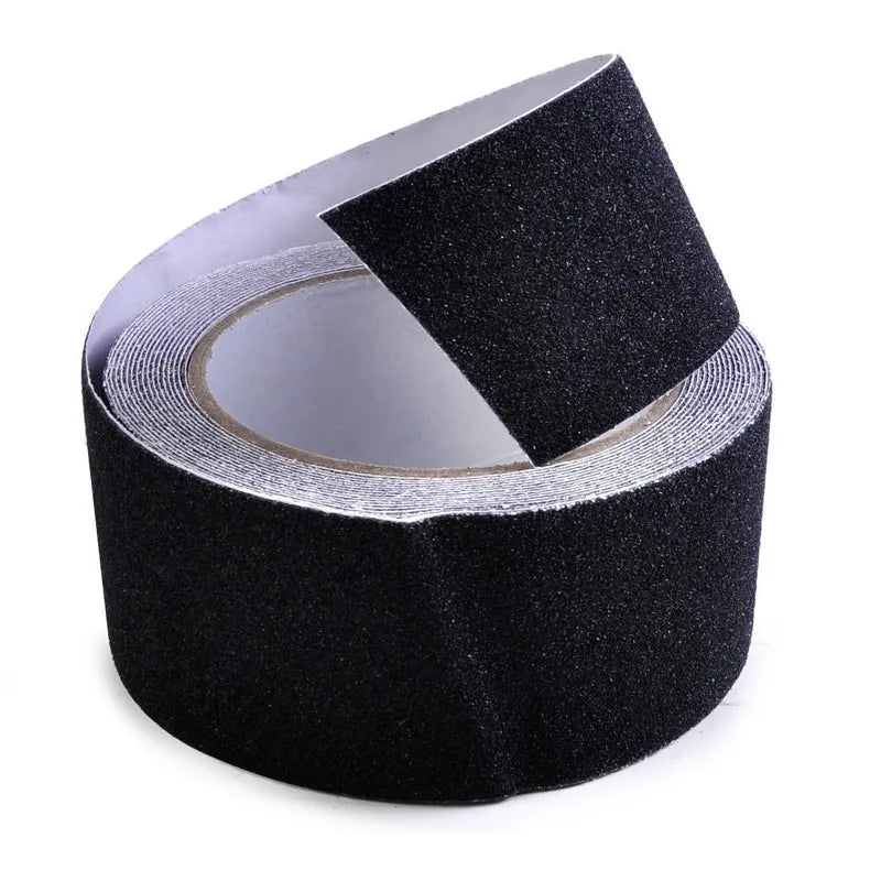 ruban adhésif antidérapant noir texturé grains 2.5cm 5cm 10cm pvc quartz sand auto collant