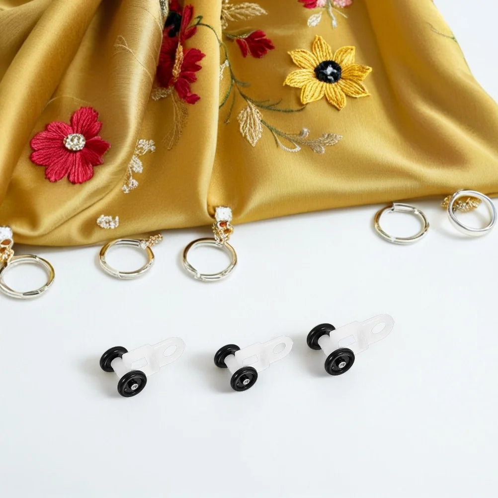 clips fixation blanc noir gliders modernes transparents rideaux rouleaux rail plastique gọn gọn