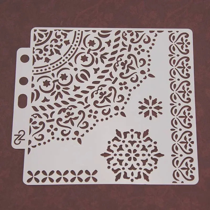 gabarits peinture floral blancs traditionnels délicats bois opaques carton bricolage scrapbooking