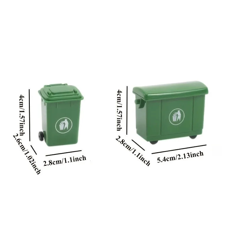 mini poubelle verte recyclage moderne rangement accessoires organisation papier clips stylos