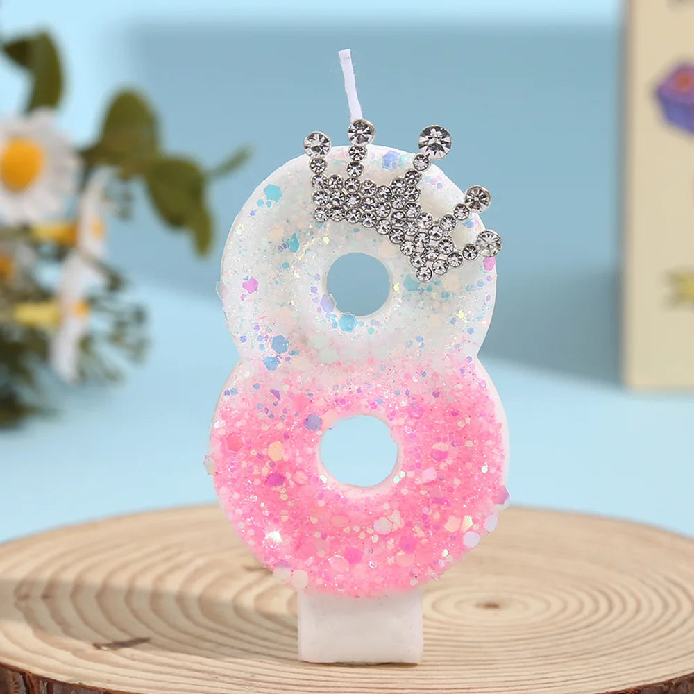 bougies decoratives pailletees blanc rose argenté festif tringle inclusion boite rangement transparente