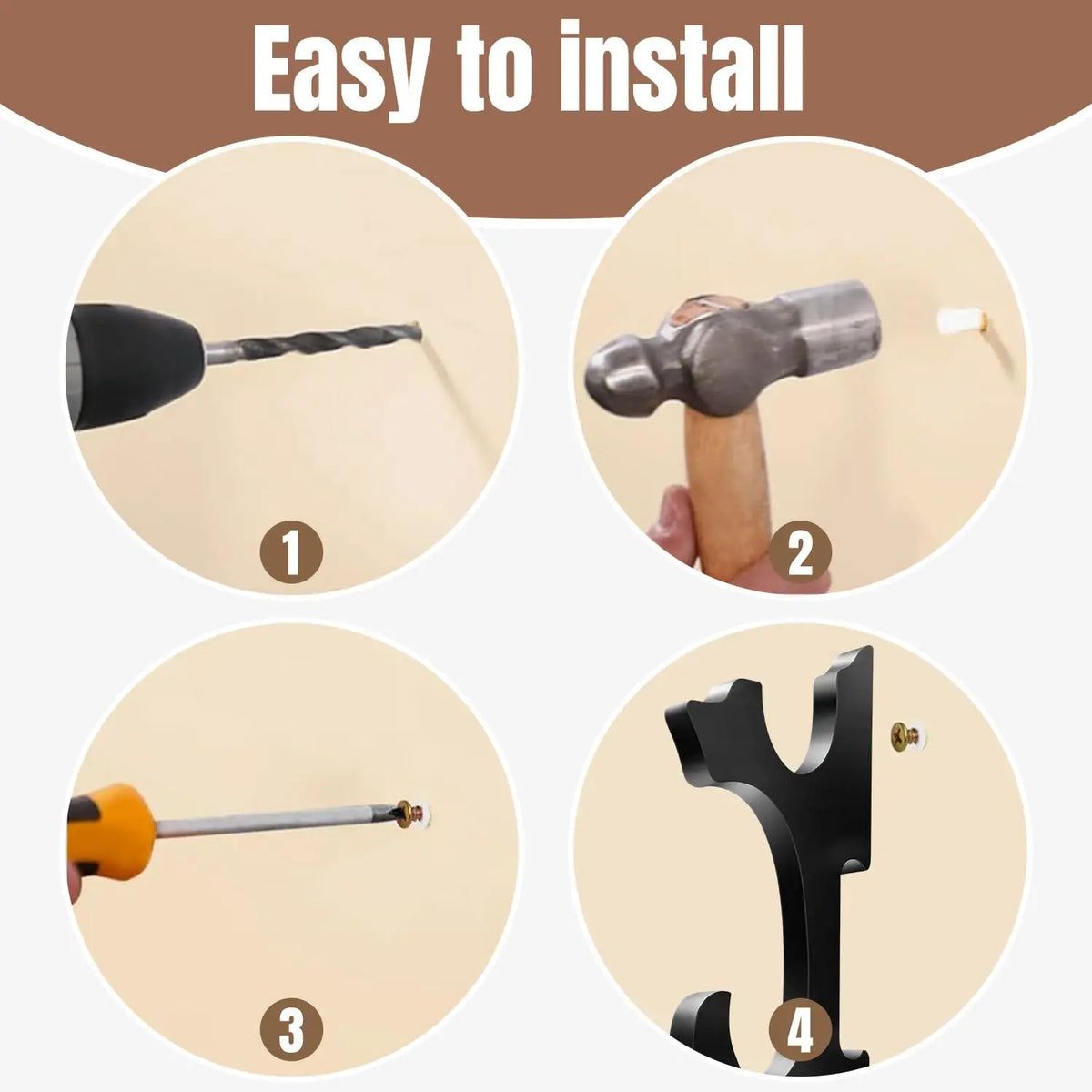 support d'étagère murale bois katana épée decoration japonaise présentoir épingle fusil sniper chambre salon