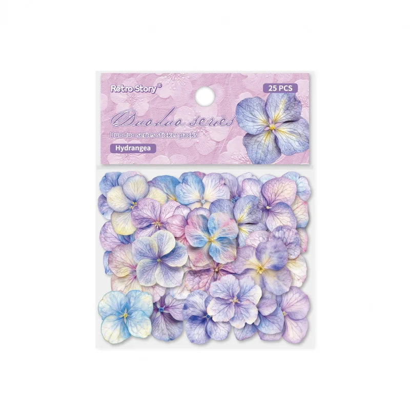 autocollants fleurs multicolores artificielles réalistes opaques paquets 25 pièces chaque journal collage decoration
