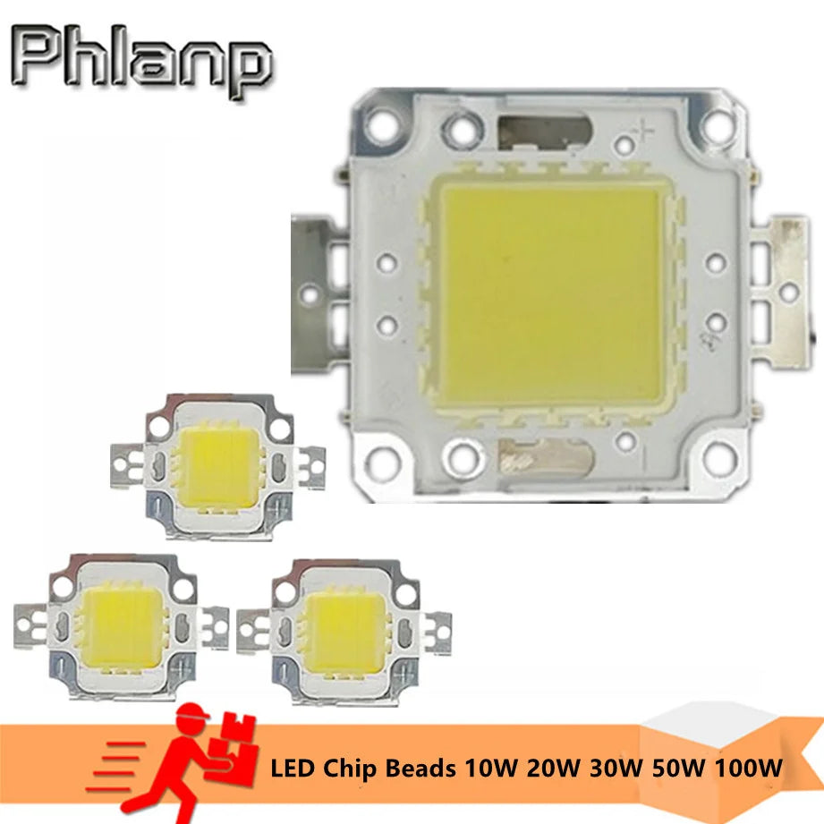ampoule led chip 10w 20w 30w 50w 100w blanc chaud froid moderne technologique 120deg