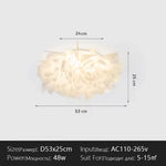 lampe suspension moderne blanc feuilles organique plaque led câbles télécommande