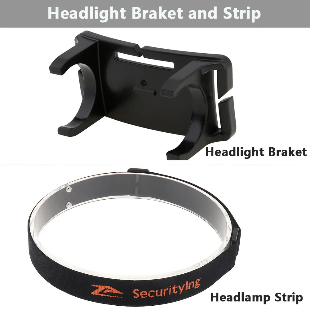 support tête lampe bande élastique réglable logo intégré vis plastique rigide adaptable torches frontales