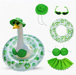 bouée piscine pastelle bikini chapeau nœud papillon été rouge vert blanc