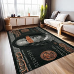 tapis moderne vert noir blanc pois géométrique salon chambre prière extérieur commercialisation