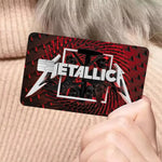 autocollants graphiques metallica cartes bancaires réutilisables waterproof noir rouge bleu