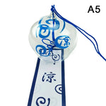 cloche vent transparente traditionnelle japonaise rose vert jaune bleu clair motifs floraux