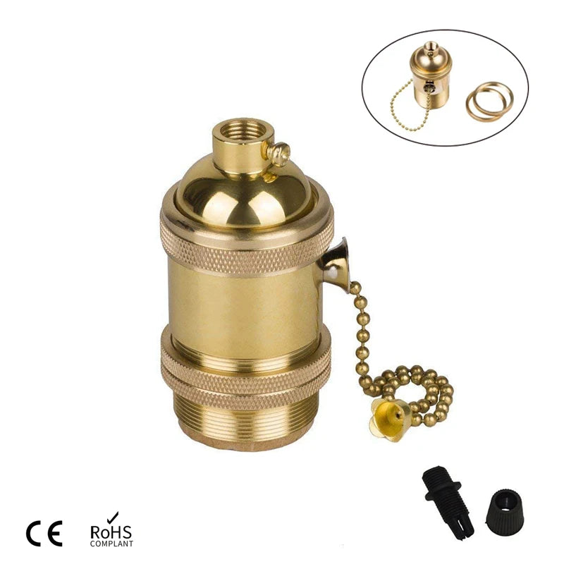 ampoule filament dorée texturée vintage interrupteur chaîne boule fixation rétro opacité