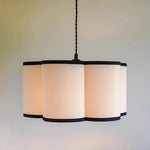lampe suspendue tissu beige moderne texture mat 90 260V flux lumineux 249 2000