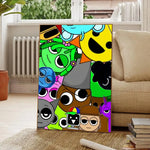 affiche poster cartoon sprunki personnages animés texte juste garçon cadre bois décoration