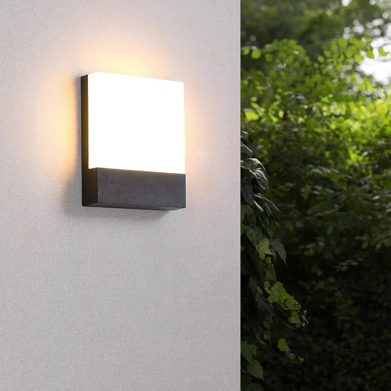lampe murale led moderne minimaliste noir blanc ip65 extérieure