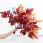 bouquet roses artificielles feuilles modernes décoration intérieure extérieur anniversaire mariage valentin chrismas minimaliste