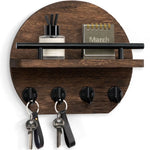 décoration murale étagère entrée crochets clés porte clefs moderne support bois vis fixation mur