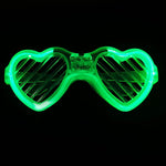 lunettes soleil lumineuses forme coeur rouge rose bleu fête anniversaire mariage