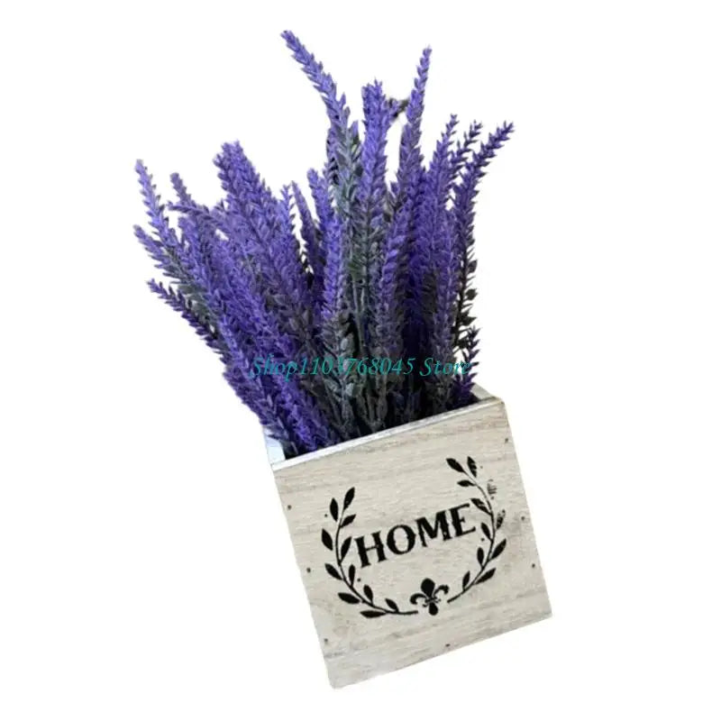 bouquet fleurs artificielles jaune vert boite bois decoration intérieure rustique minimaliste