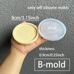 cache pot blanc silicone moderne plateau bois 9.3cm 6.5cm decoration fleurs bougies ciment succulentes