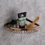 panier d'angle salle bain or rose chrome fileté moderne vis fixation produits