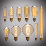 ampoule led filament rétro vintage globe transparent spirale dorée culotte e27 salon