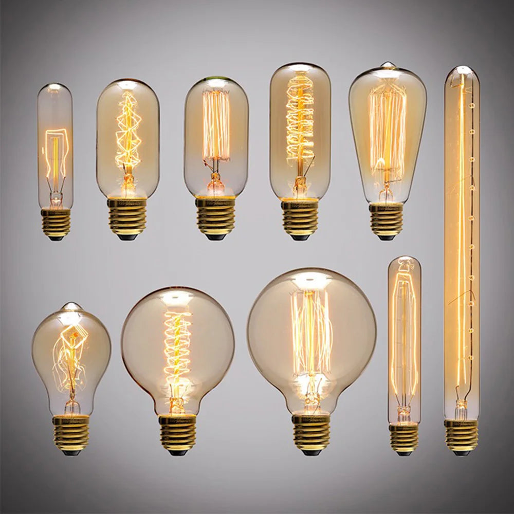 ampoule led filament rétro vintage globe transparent spirale dorée culotte e27 salon