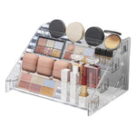 organisateur maquillage transparent palette fards crème yeux rouge lèvres fond teint poudre compacte outils