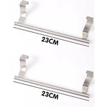 porte serviettes mural acier inoxydable clips fixation moderne 23cm 36cm lisse argenté sans perçage