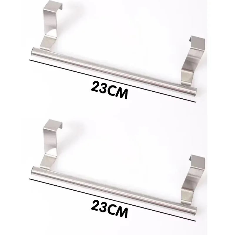 porte serviettes mural acier inoxydable clips fixation moderne 23cm 36cm lisse argenté sans perçage