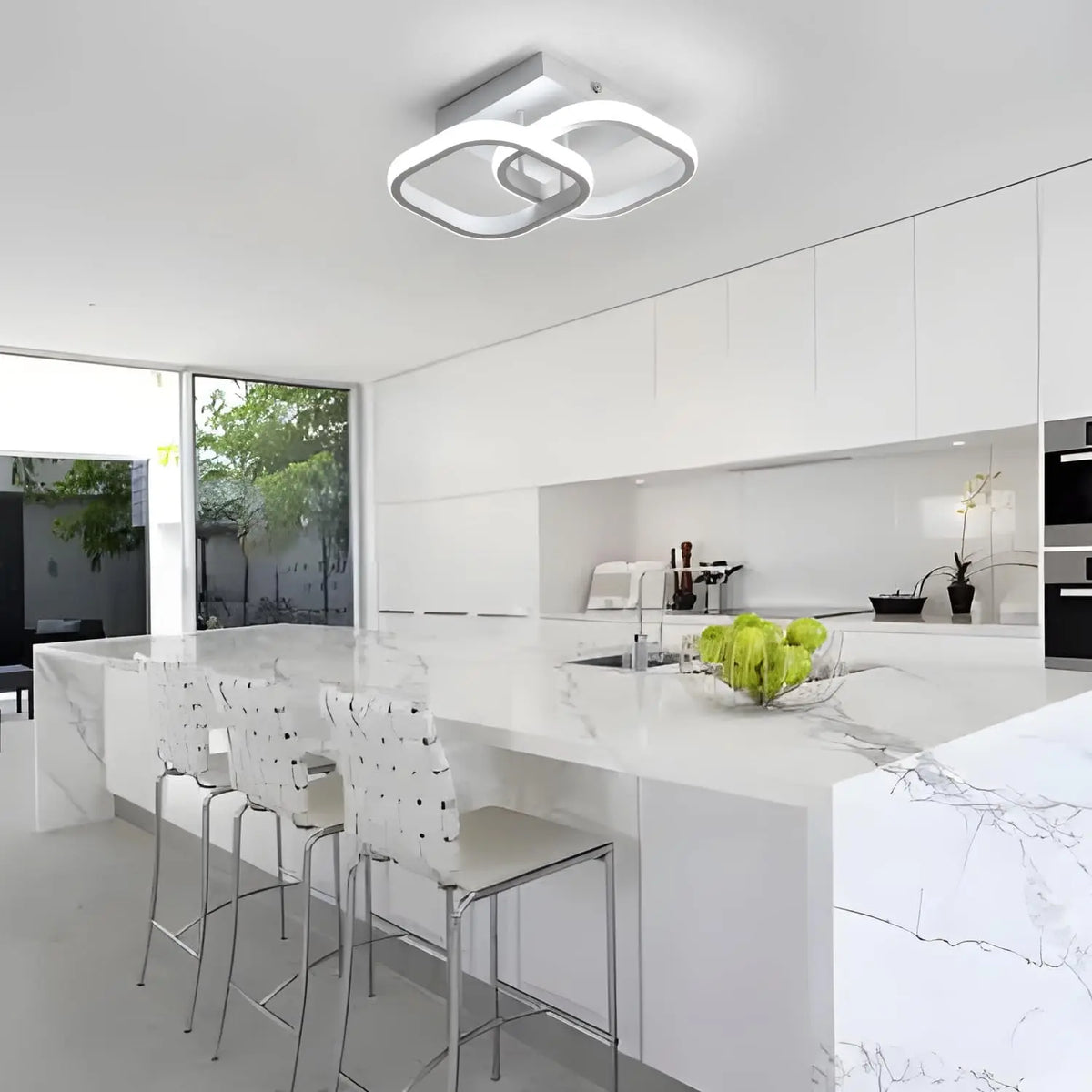 plafonniers led modernes blancs géométrique opaques murale éclairage quotidien cuisine chambre salon