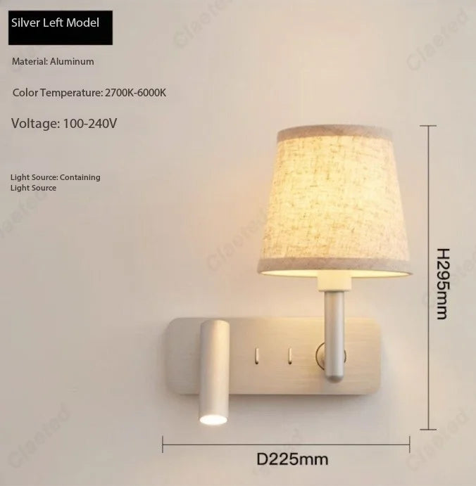 lampe murale moderne or abatjour beige minimaliste led chambre salle manger