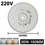 ampoule led 24w 36w 48w couleurs 6000k 3000k source lumineuse smd2835 alu moderne