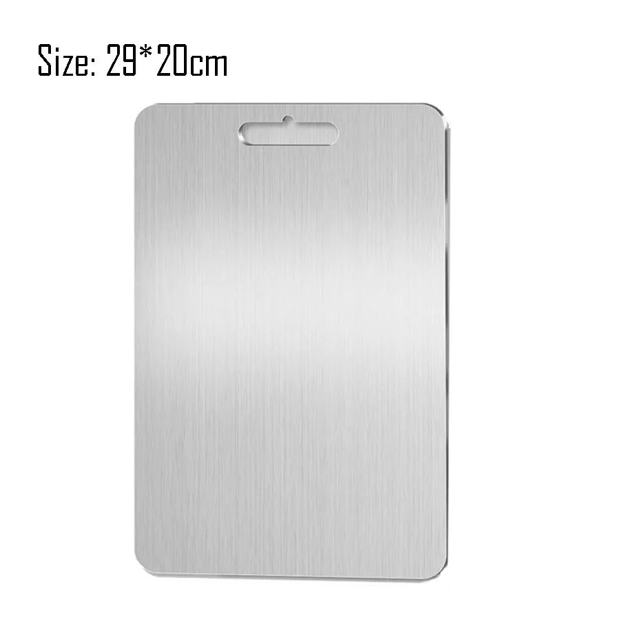 planche découper titane pur argentée rectangulaire antibactérienne cuisine camping extérieur