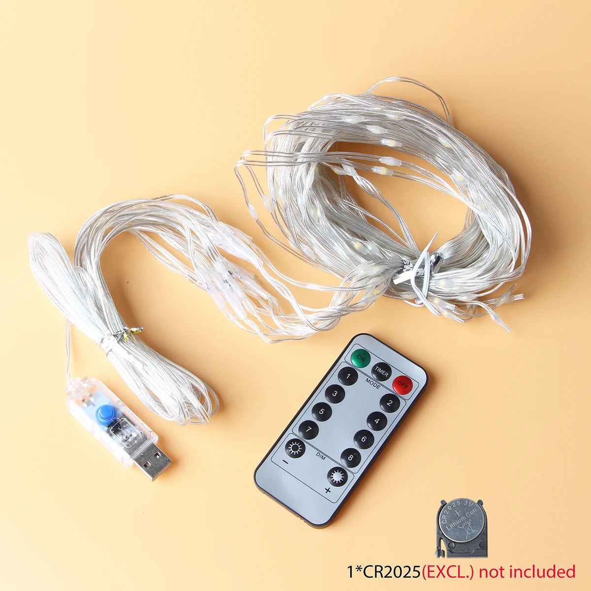 guirlande lumineuse led blanc chaud moderne 100 led 3m 1m controleur usb