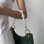 bracelet blanc vintage métal boucles dorées cliquet 23cm